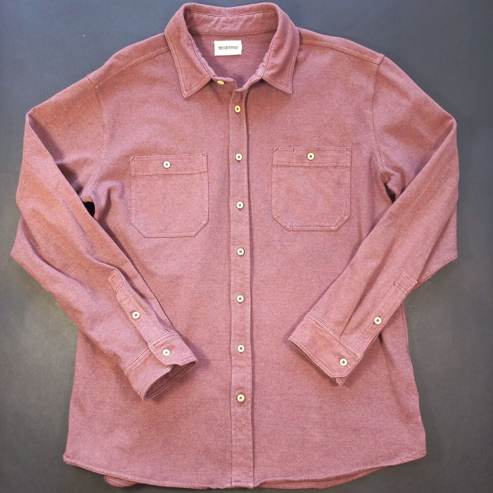 Taylor Stitch The Heavy Bag Utility Shirt Russet Red Men's Size 44 XL Huckberry